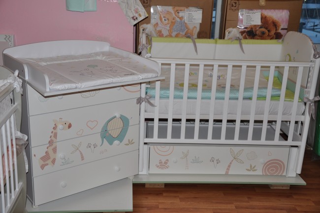 Кроватка ByTwinz "Сафари" белый Кроватка ByTwinz "Сафари" белый